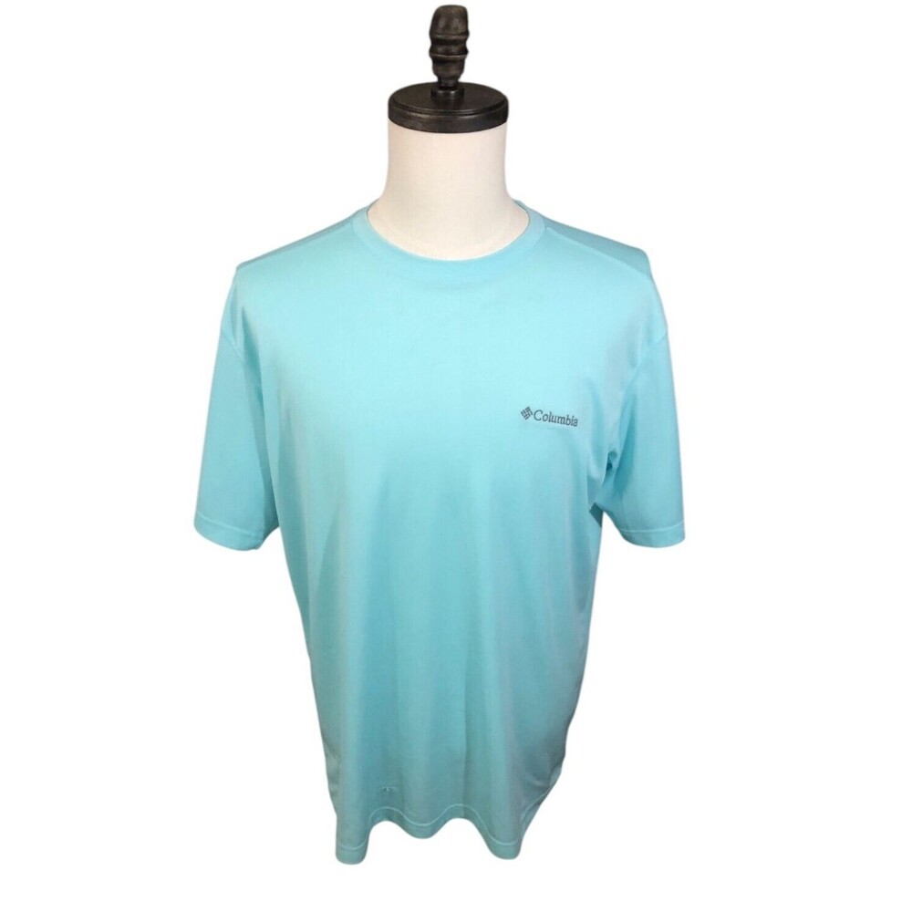 Columbia Sportswear Mens Shirt  Blue Large Omni-Wick